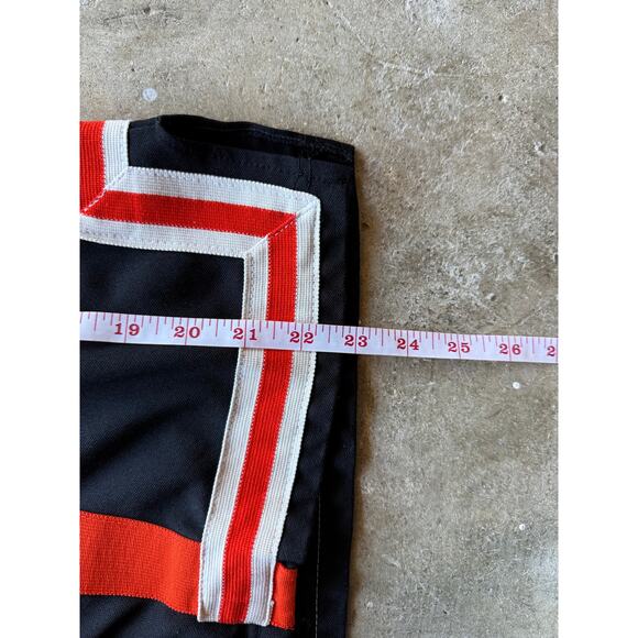 Vintage 1970s Champion Button Up Size Small Nylon Orange/Black Bowling Shirt - Picture 5 of 5